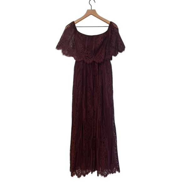 Baltic Born Caroline Lace Maxi Dress - Mulberry - Picture 4 of 6